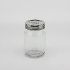 Airtight Food Container Custom Wide Mouth Jam Peanut Butter Glass Mason Jars with lid