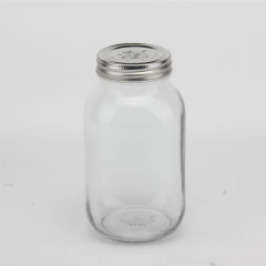 Airtight Food Container Custom Wide Mouth Jam Peanut Butter Glass Mason Jars with lid