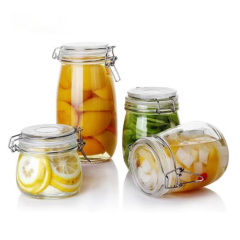 Wholesale 300ml Classical Stainless Steel  Bottle Glass Storage Jar