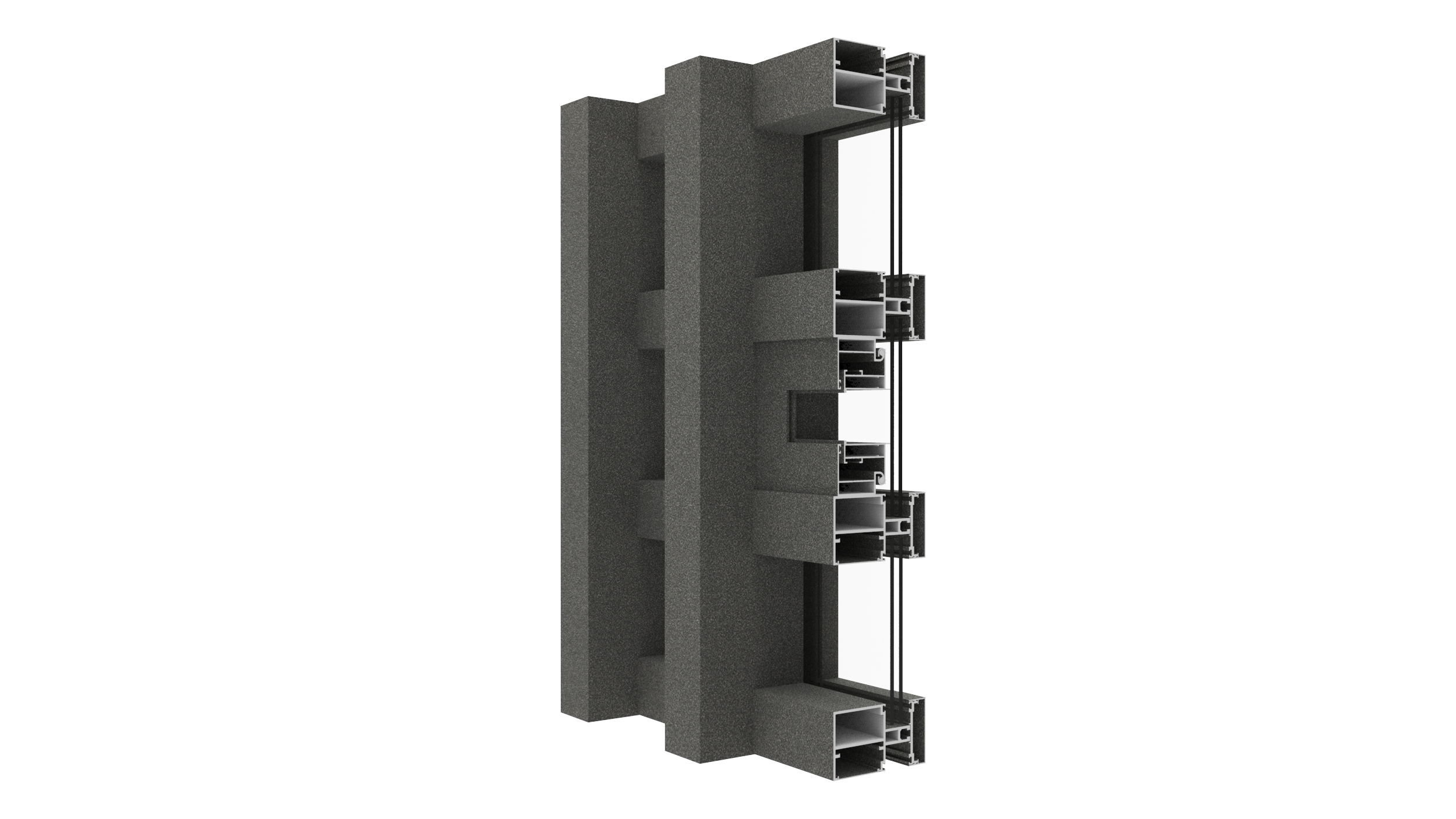Q160G Series Curtain Wall Non-conceal Profile