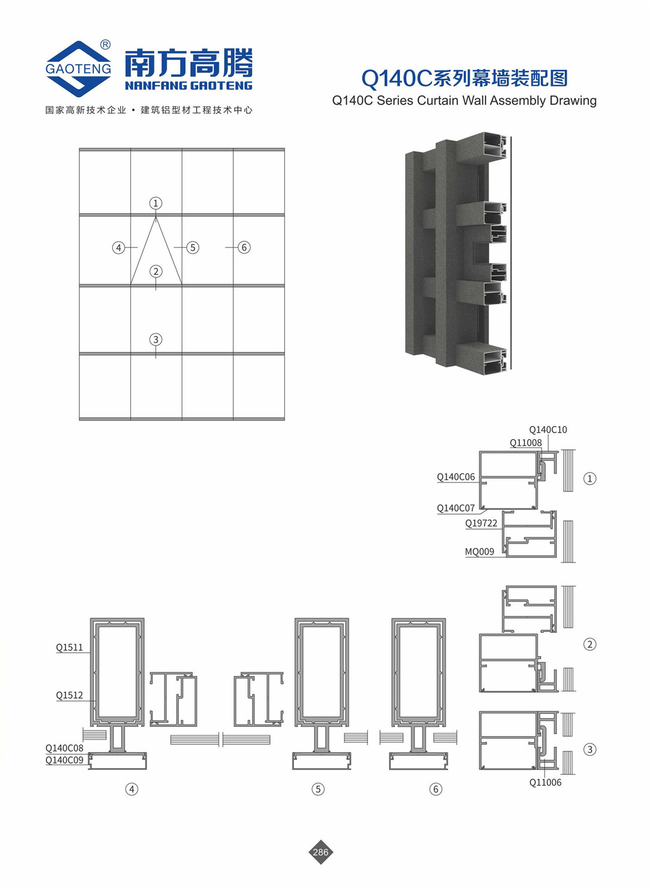 Q140C Series Curtain Wall Profile