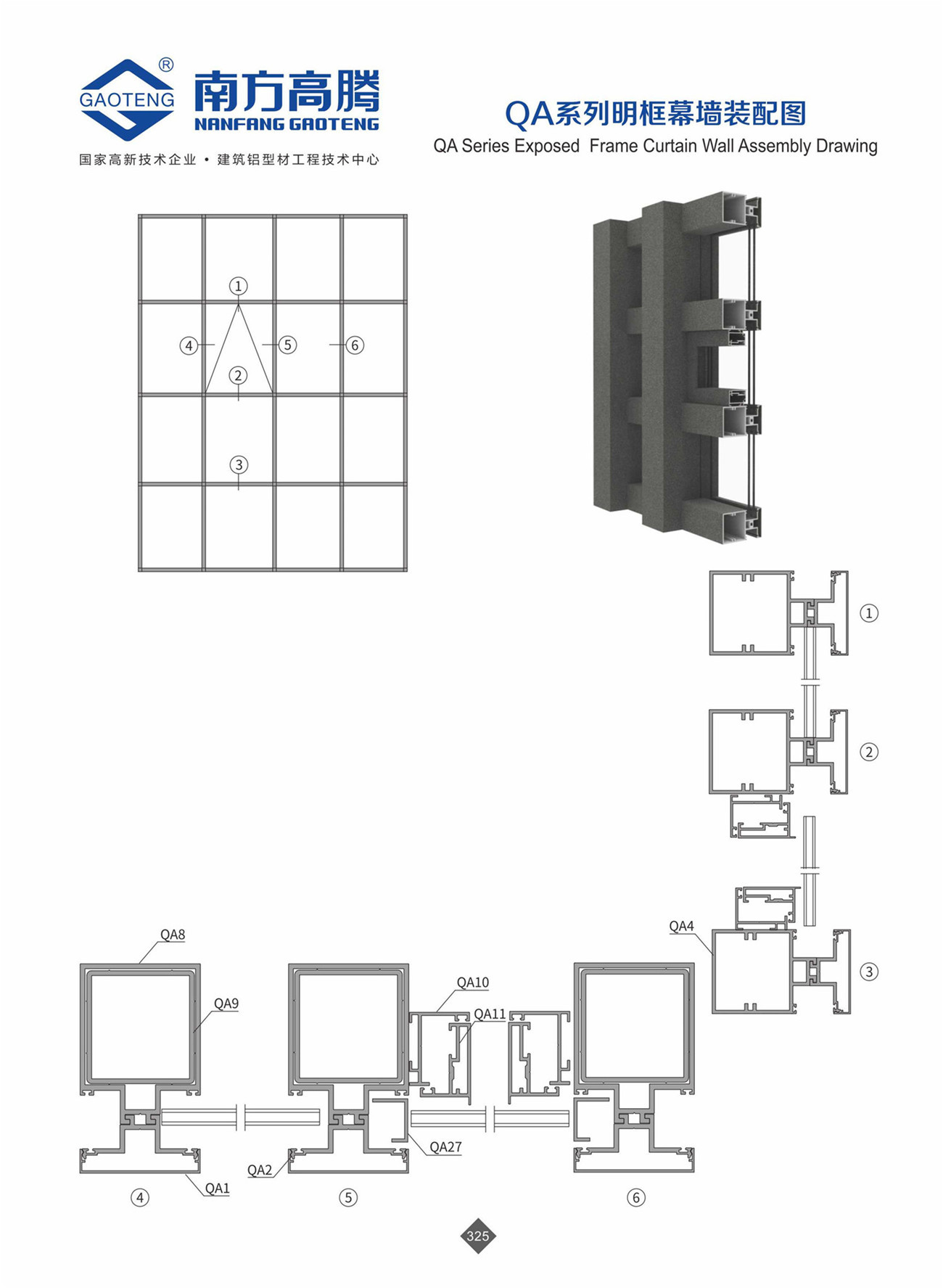 QA Series Curtain Wall Profile