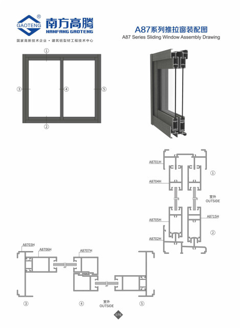 A87 Series Sliding Window Profile