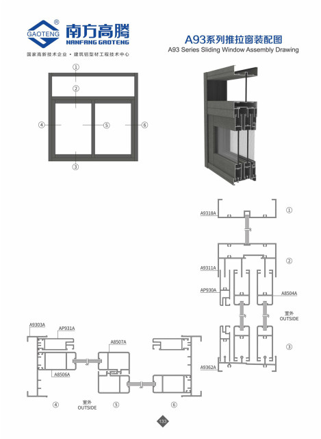 A93 Series Sliding Window Profile