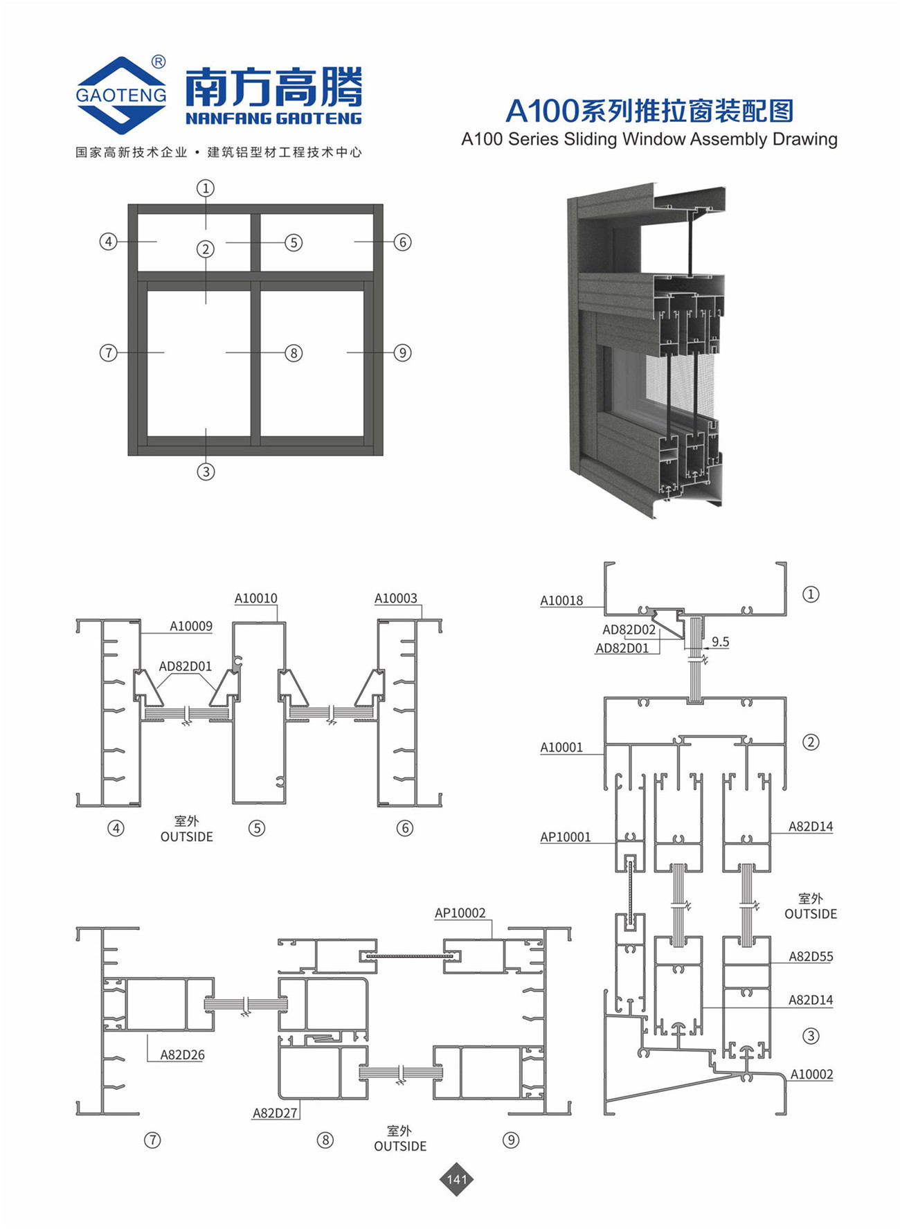 A100 Series Sliding Window Profile
