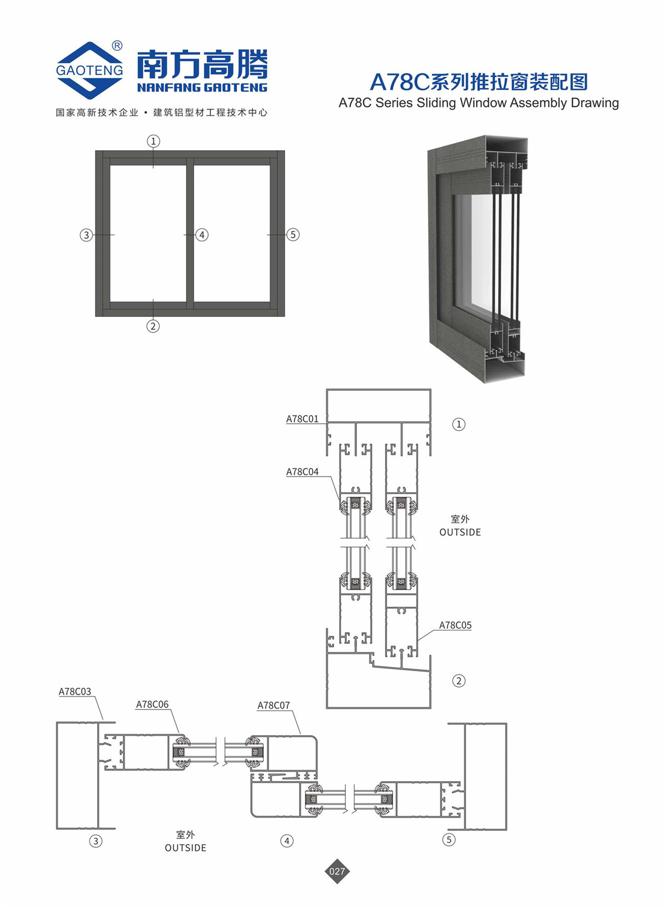 A78C Series Sliding Window Profile