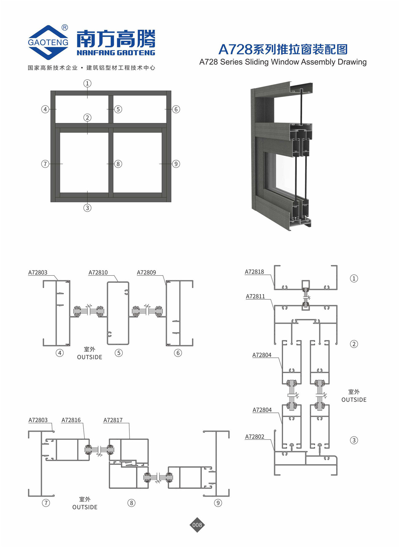 A728 Series Sliding Window Profile