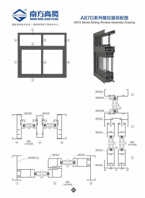 A87G Series Sliding Window Profile