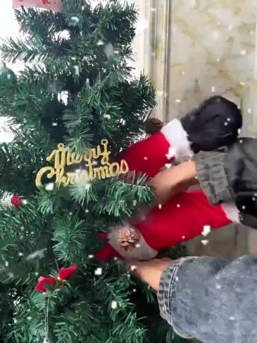 Papai Noel Perna Árvore De Natal Decoração Porta De Pelúcia De Elfo De Casa Ornamentos