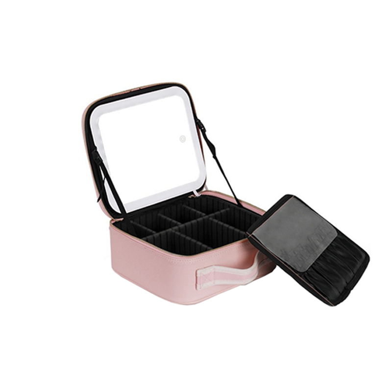 Kit Maleta Maquiagem Com Espelho e Luz Led Usb Com Cabo Makeup Profissional