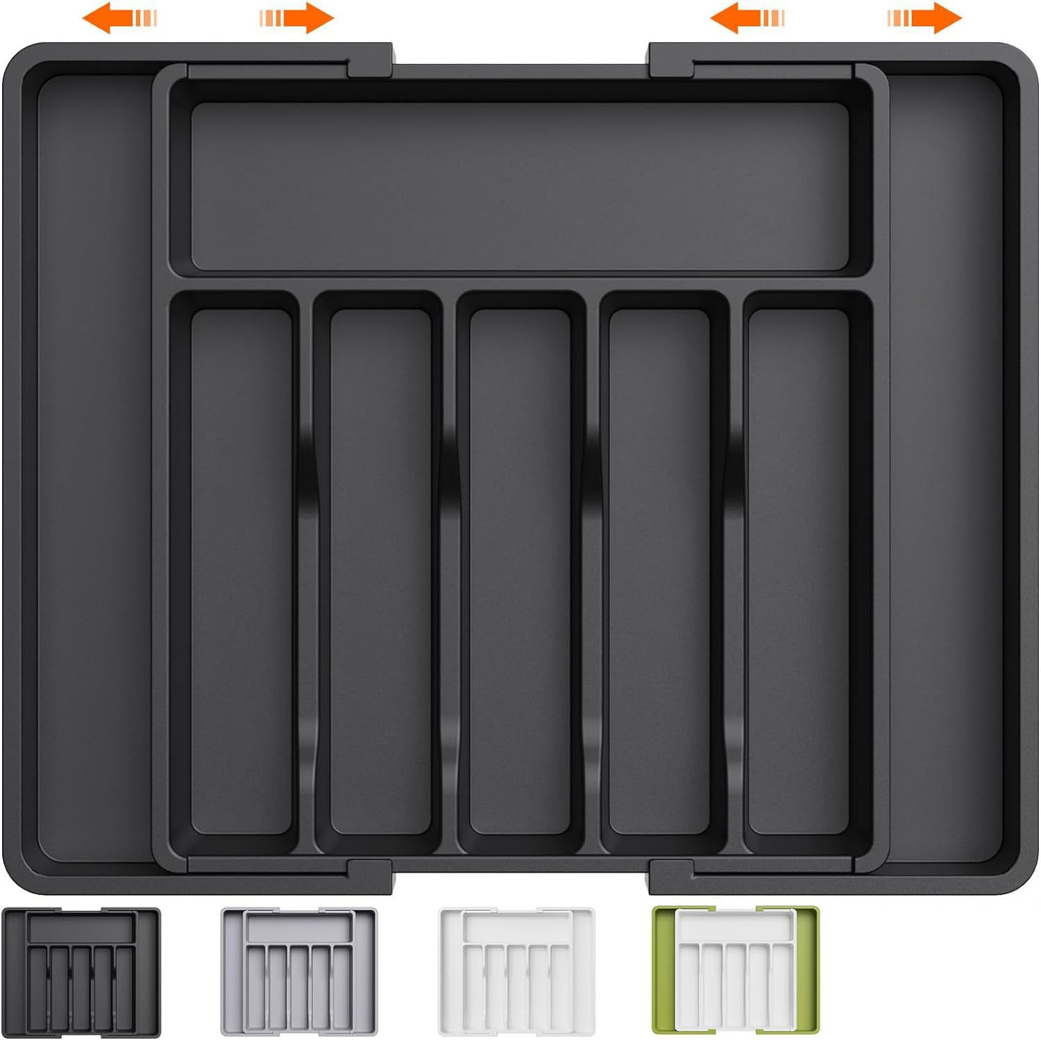 扩展餐具收纳盒家用便携伸缩收纳盘Expandable Utensil Tray 跨境