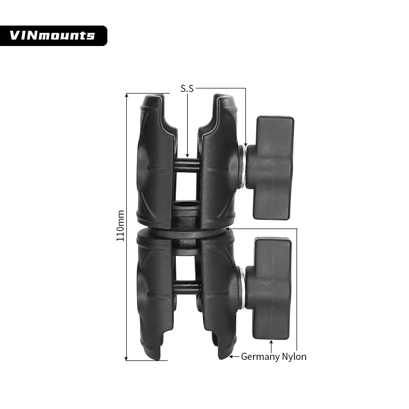 VIN Mounts Double Socket with 360° Swivel Arm for 1" Ball Bases VIN-B-DLG-02