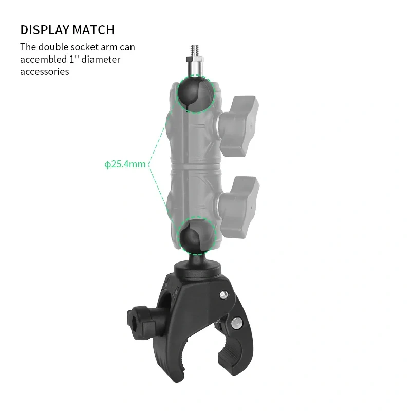 VIN Mounts Double Socket with 360° Swivel Arm for 1" Ball Bases VIN-B-DLG-02