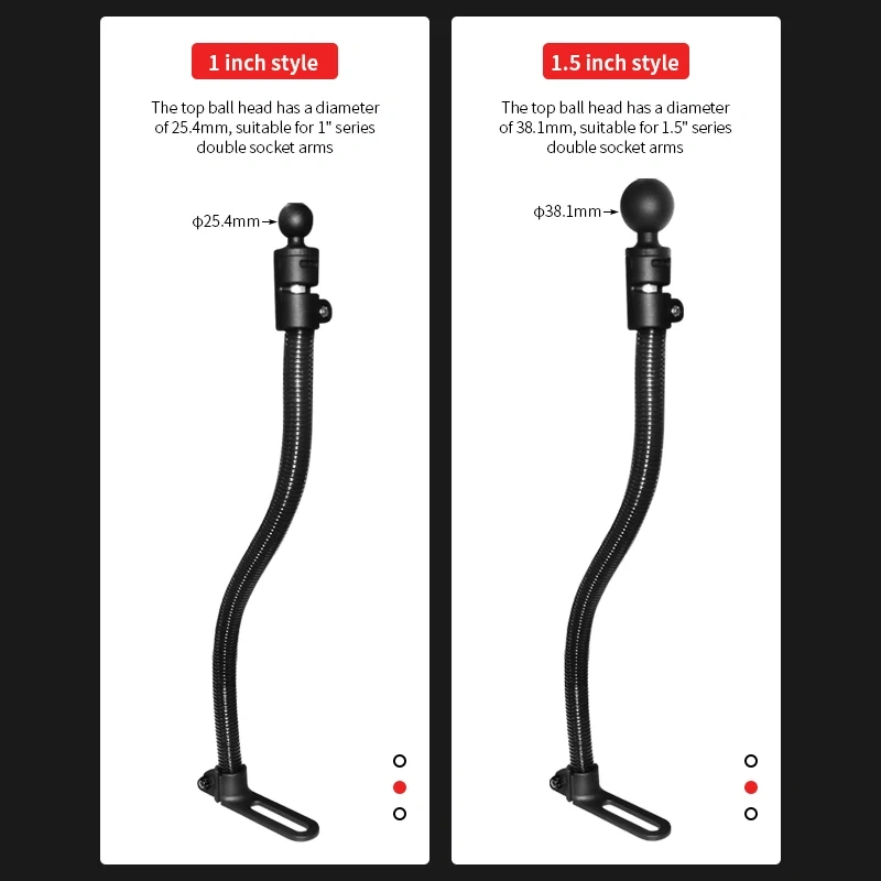 Vehicle Mount with 19" Rod and Composite Octagon Button and Socket Arm Compatible with RAM B Size 1" Ball VIN-B-ZG-50