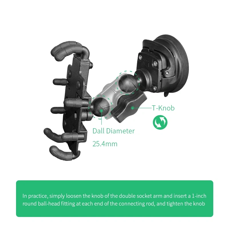 6cm Adapter for Garmin GPS Mount with RAM Mount Short 1 inch Arm VIN-B-6