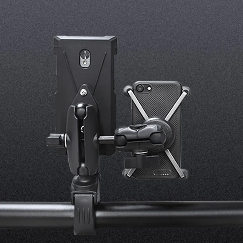 9cm Double Socket Arm with 1.6'' Stud for Motorcycle Portable Flexible for Indoor Outdoor Sport Desk Use Insert Mode