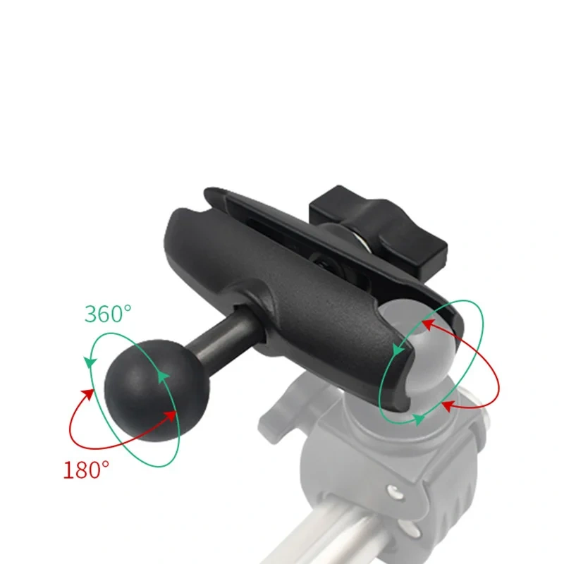 9cm Double Socket Arm with 1.6'' Stud for Motorcycle Portable Flexible for Indoor Outdoor Sport Desk Use Insert Mode