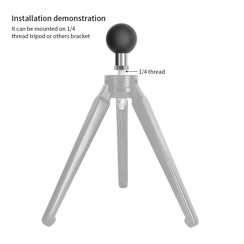 VINmounts 1'' Ball Head Mount 1/4" Screw Adapter for 360 Sport Camera Phones GPS Holder Accessories for ram mounts VIN-B-015