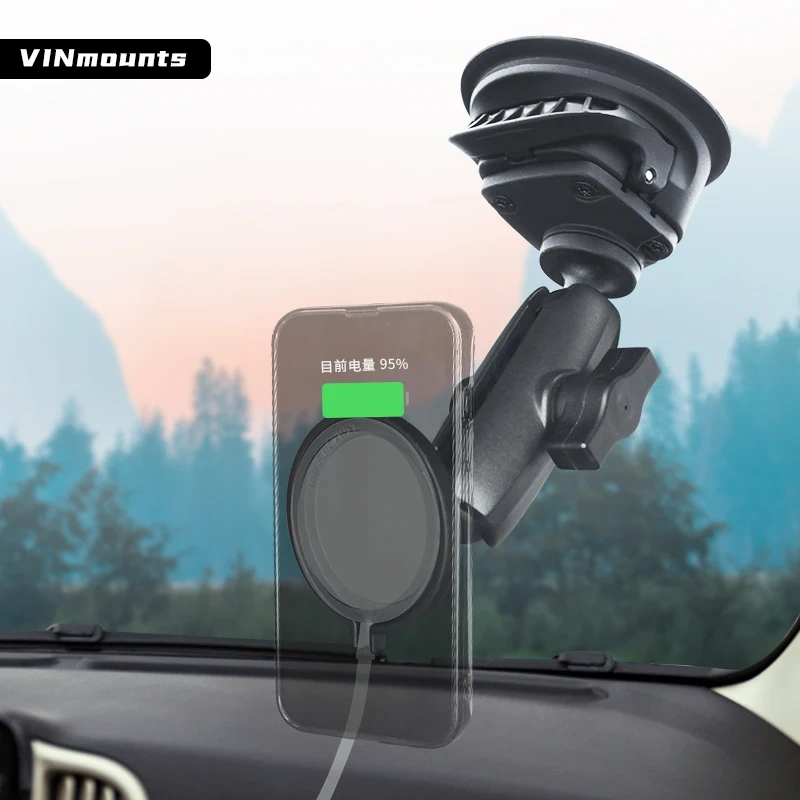 1" Wireless Charging Series Mobile Support Smartphone Holder Adjustable Flexible Mobile Phone Stand for IPhone VIN-SJ-CXWXC