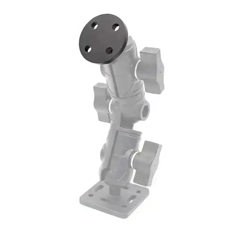 VINmounts 1'' Ball Mount Base with Aluminum Alloy 4 Hole Round Plate & 1'' Rubber Ball Adapter for ram mounts  VIN-B-005