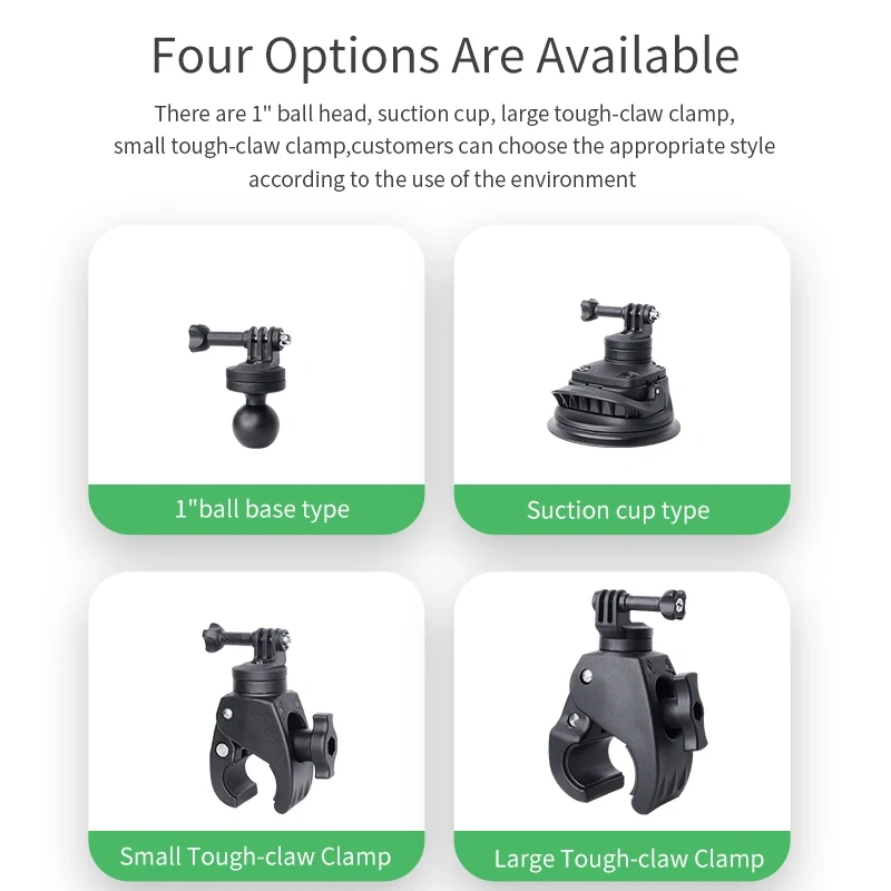 1 inch Ball Head Mount Adapter Aluminium alloy  For Go Pro Action Camera for RAM Mounts Motorcycle