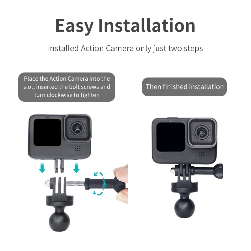 1 inch Ball Head Mount Adapter Aluminium alloy  For Go Pro Action Camera for RAM Mounts Motorcycle