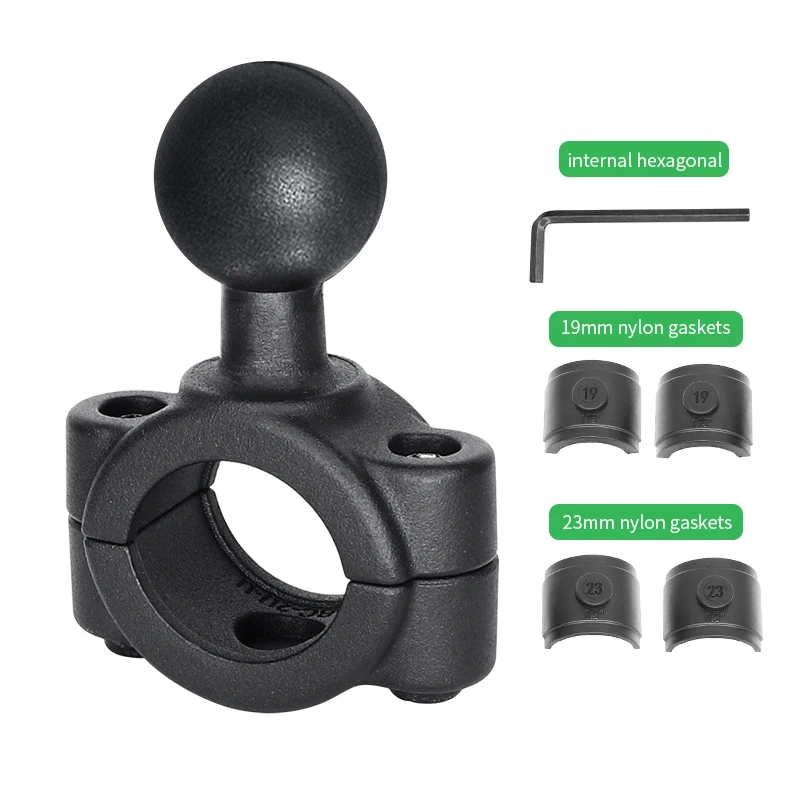 VIN mounts New design Aluminum Handlebar Clamp Mount U-bolt Base Compatible with RAM Mounts B size 1 inch Ball VIN-BC-2U-1