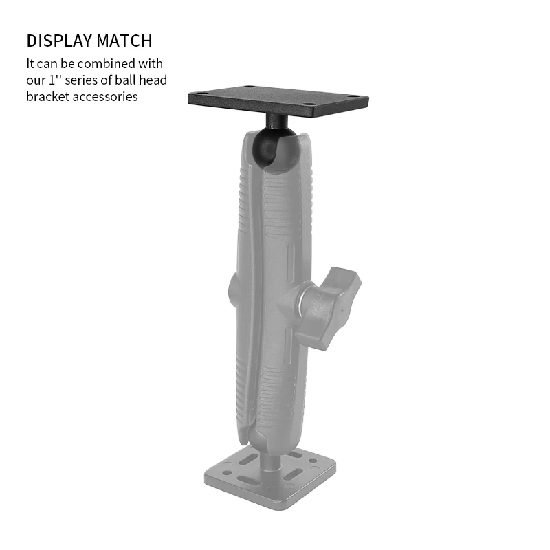 VINmounts New durable car holder rotated aluminium alloy 1'' Rectangular ball mount base for ram mounts VIN-B-002