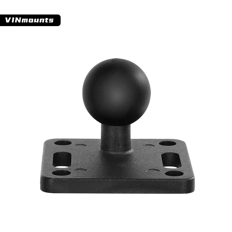 VINmounts 1'' Ball Mount Base with Aluminum Alloy 4-Hole  Square Plate & 1'' Rubber Ball Adapter for ram mounts VIN-B-006