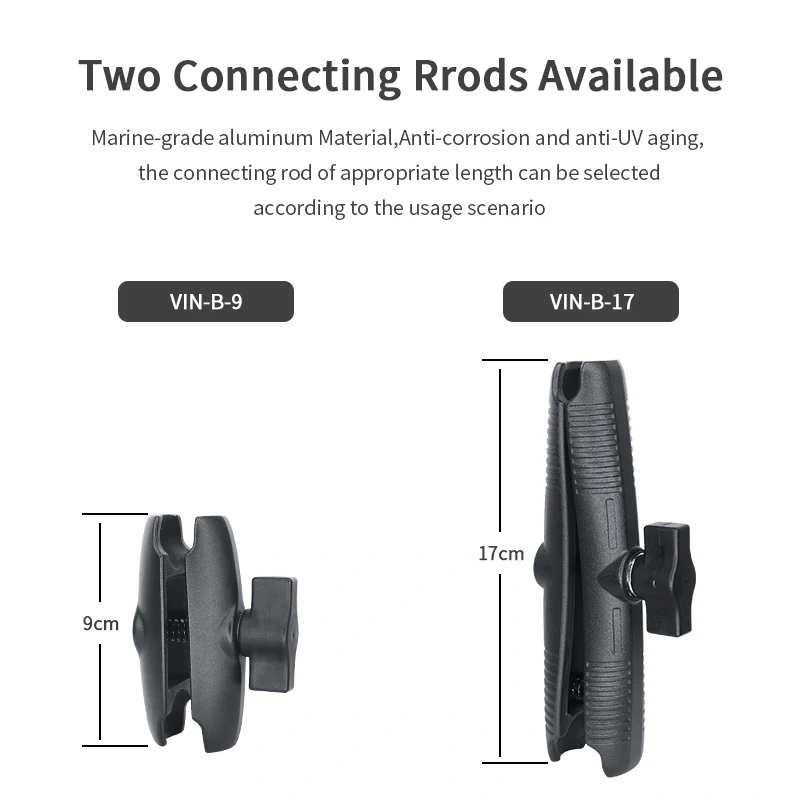 1'' Ball Fish Finder Mount Plate Aluminum Alloy Universal Marine Electronic Plate for  Fit for ram mounts VIN-B-022