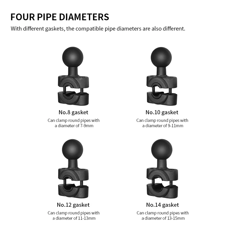 Small Rail Mount Base with 1'' Ball for Motorcycle Action Camera/Phone holder Compatible with RAM mounts VIN-B-020