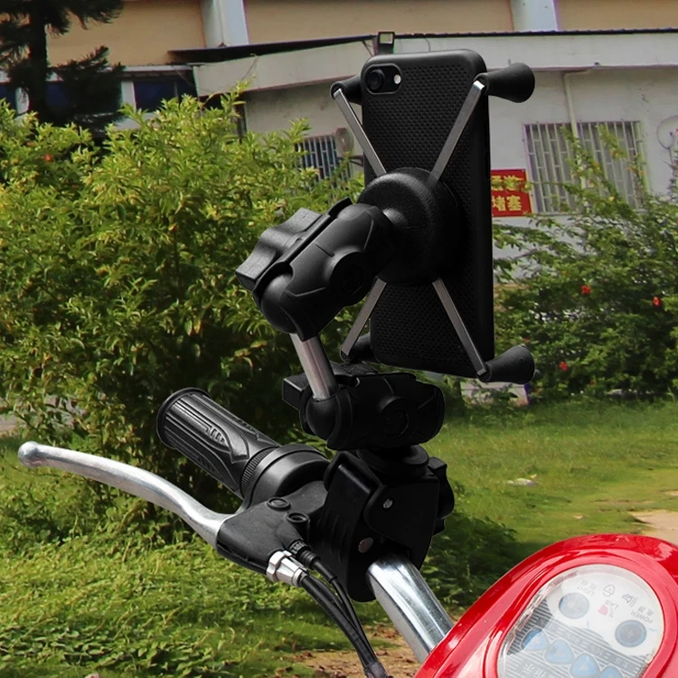 Motorcycle Bicycle Rail Mount Clamp with 360 degree Ball Mount Clip For Gopro Hero 12 11 10 9 8 For Phone Action Camera
