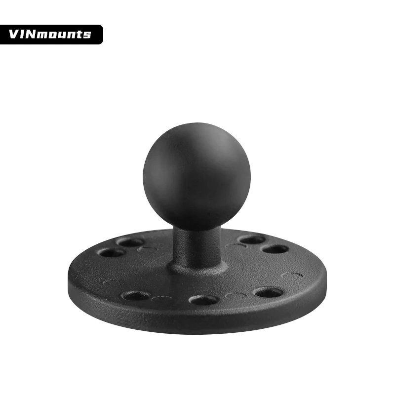 VINmounts 1'' Ball Mount Base with Aluminum Alloy AMPS Hole Round Plate & 1'' Rubber  Ball Adapter for ram mounts VIN-B-001