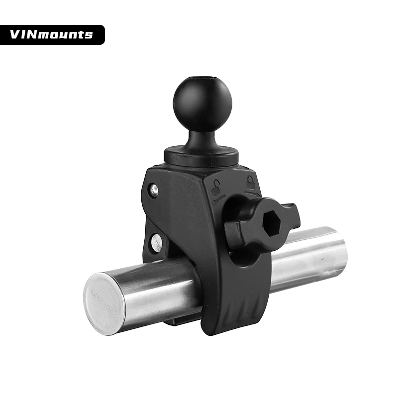 Motorcycle Bicycle Rail Mount Clamp with 360 degree Ball Mount Clip For Gopro Hero 12 11 10 9 8 For Phone Action Camera