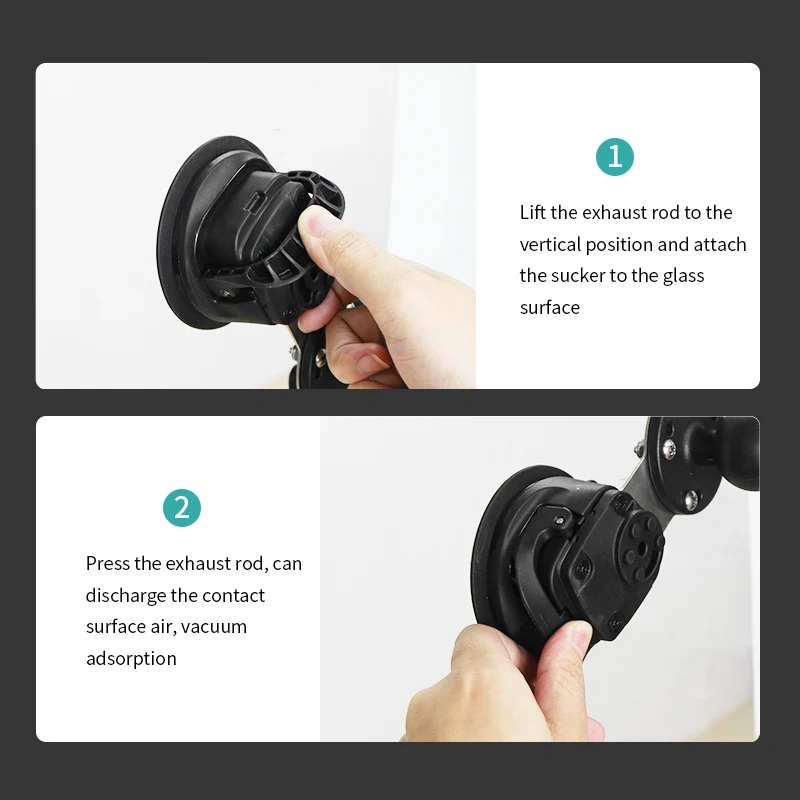 Twist-LockDual Suction Cup Base with 1.5" Ball and Straight Plate for Car Windscreen Vacuum Suction Cup VIN-C-015