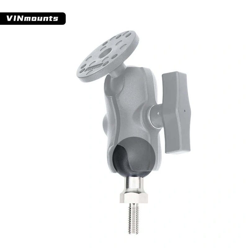 M10-1.5 x 25mm Threaded Stud Motorcycle Phone Mount Base for 360 Action Camera Mount VIN-C-018