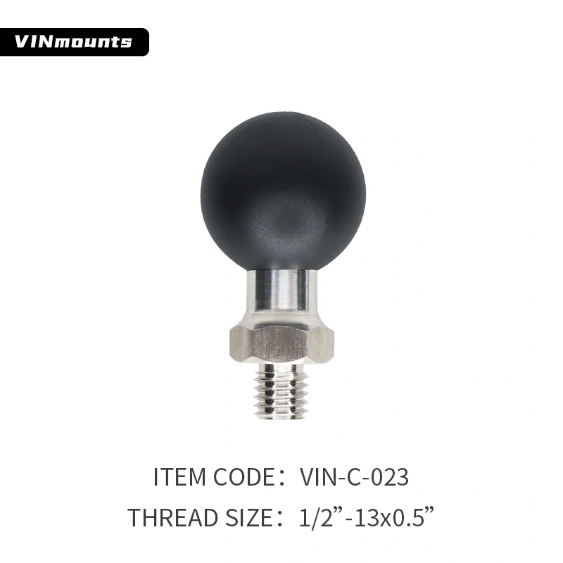 1.5" Ball Base with different Fine Pitch Male Thread for sport camera VIN-C-019 To VIN-C-033
