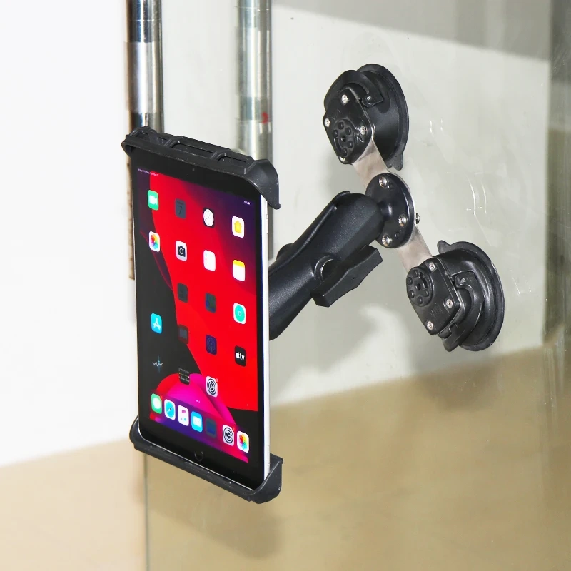 Twist-LockDual Suction Cup Base with 1.5" Ball and Straight Plate for Car Windscreen Vacuum Suction Cup VIN-C-015