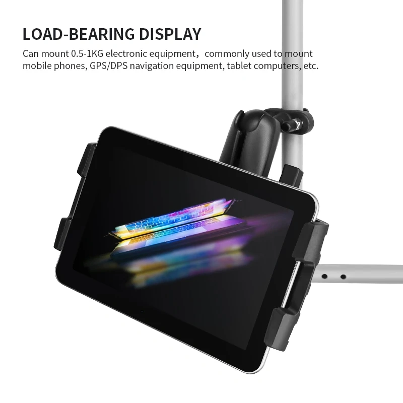 0.5" to 1.25" U-Bolt Motorcycle Handlebar Bike Rail Rod Mount Base 1.5 Inch Ball for Sport Camera Smartphone VIN-BC-1U-1.5