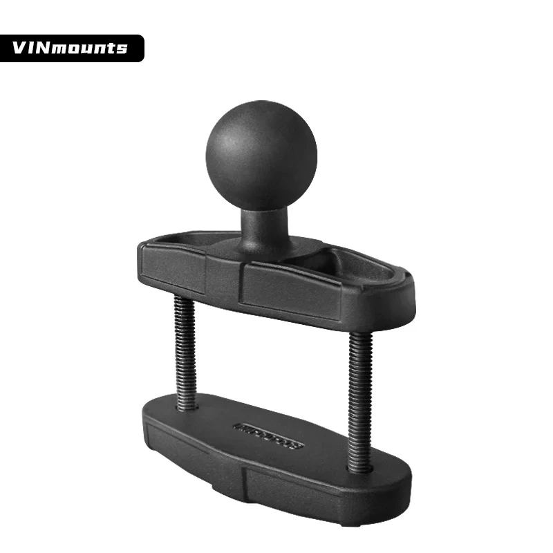 Aluminum Alloy Square Post Clamp Base Mount for Posts up to 2.7" Wide with 1.5" Diameter Rubber Ball VIN-CD-CCBZ(1.5")