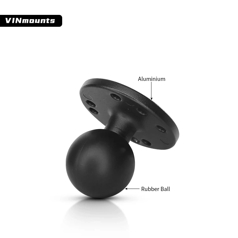 1.5 inch Ball head to Round Mounting Base Holder Aluminum Base Coated with Rubber Ball Head for Pads Camera Computer Bracket