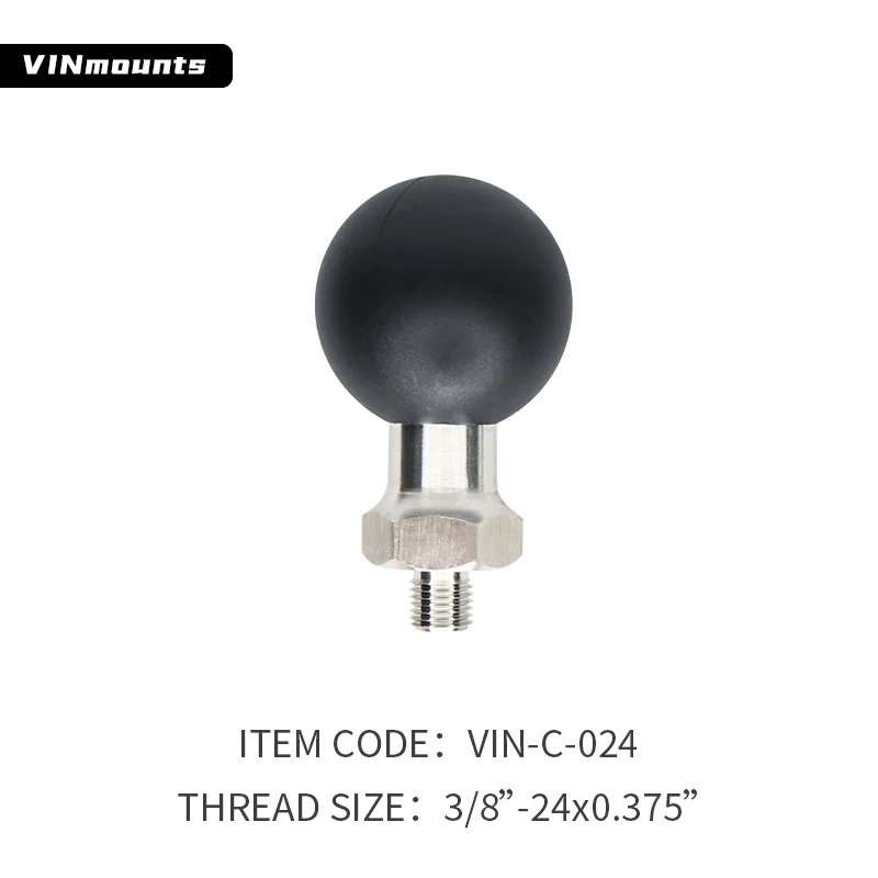 1.5" Ball Base with different Fine Pitch Male Thread for sport camera VIN-C-019 To VIN-C-033