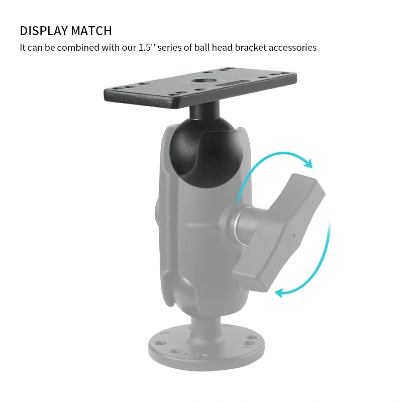 Universal hole Bracket Kayak Fishfinder Cetcher for Boat 1.5 inch Ball head Bracket Ram Mount for lowrance Fish Finder