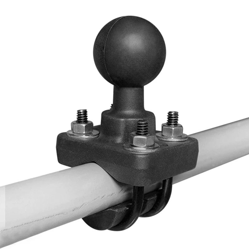 VINmounts Double U-Bolt Handlebar Rail Base with 1.5 inch Ball for Tablet mount Motorcycle/Bike/forklift/Warehouse VIN-C-006