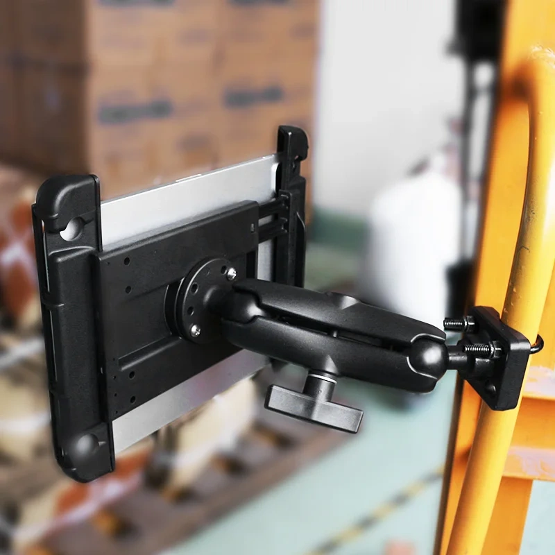 VINmounts Double U-Bolt Handlebar Rail Base with 1.5 inch Ball for Tablet mount Motorcycle/Bike/forklift/Warehouse VIN-C-006