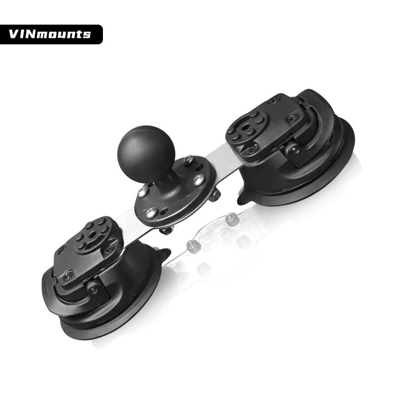 Twist-LockDual Suction Cup Base with 1.5" Ball and Straight Plate for Car Windscreen Vacuum Suction Cup VIN-C-015