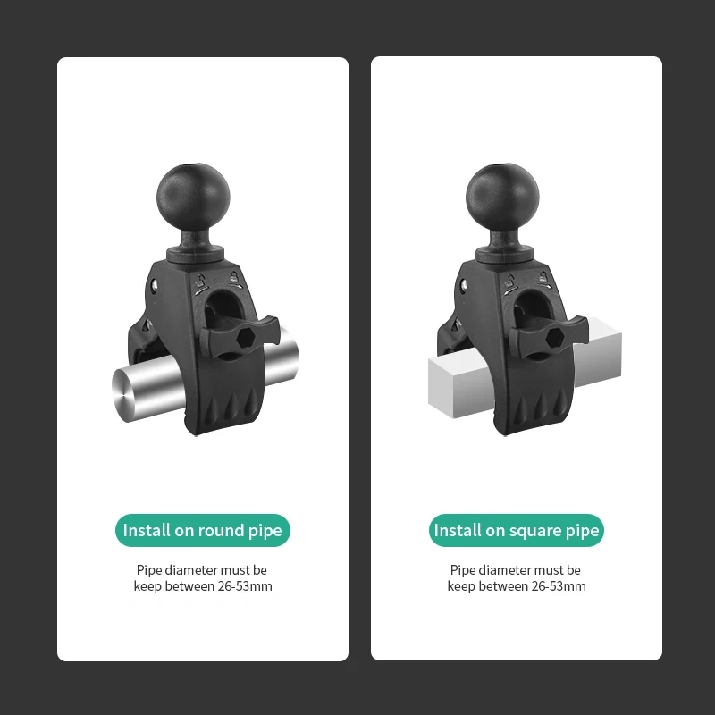 1.5 inch Ball Head Aluminum Alloy Quick Release Base for Action Camera Handlebar Clamp for Gopro Mount Accessories VIN-C-011