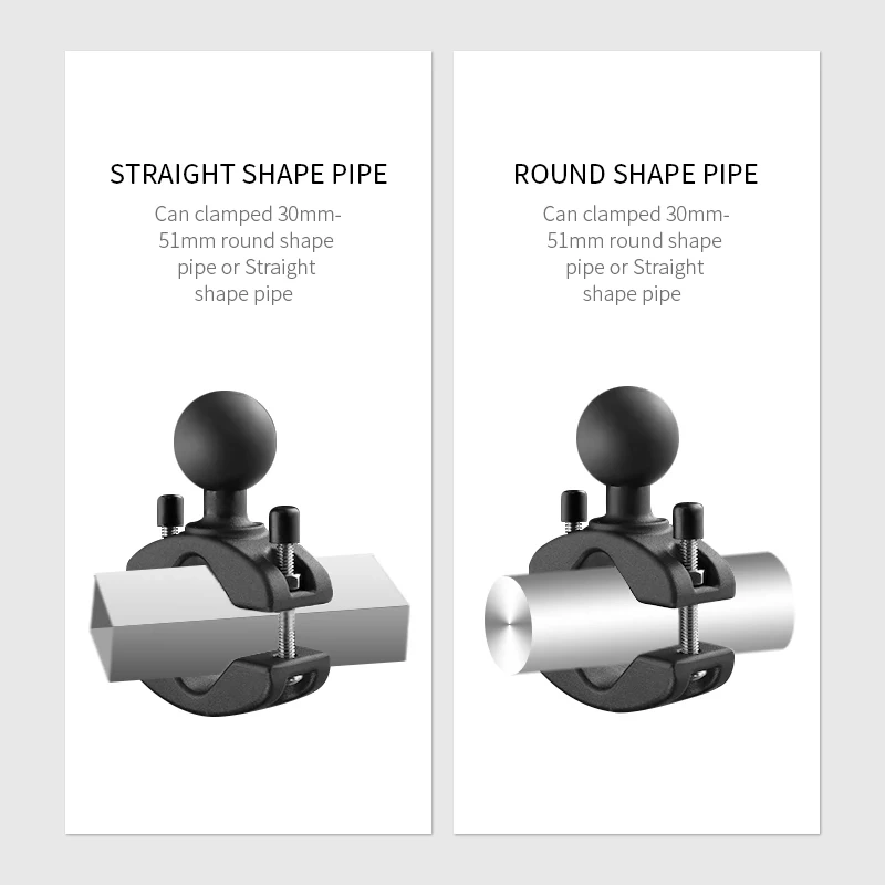VINmounts 1.5 inch rubber ball base torque pipe clamp for forklift/GPS/Pipe/Truck mount VIN-CD-GZDJ4(1.5")
