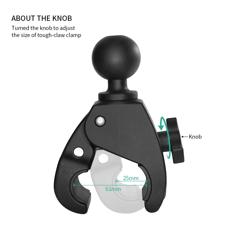 1.5 inch Ball Head Aluminum Alloy Quick Release Base for Action Camera Handlebar Clamp for Gopro Mount Accessories VIN-C-011