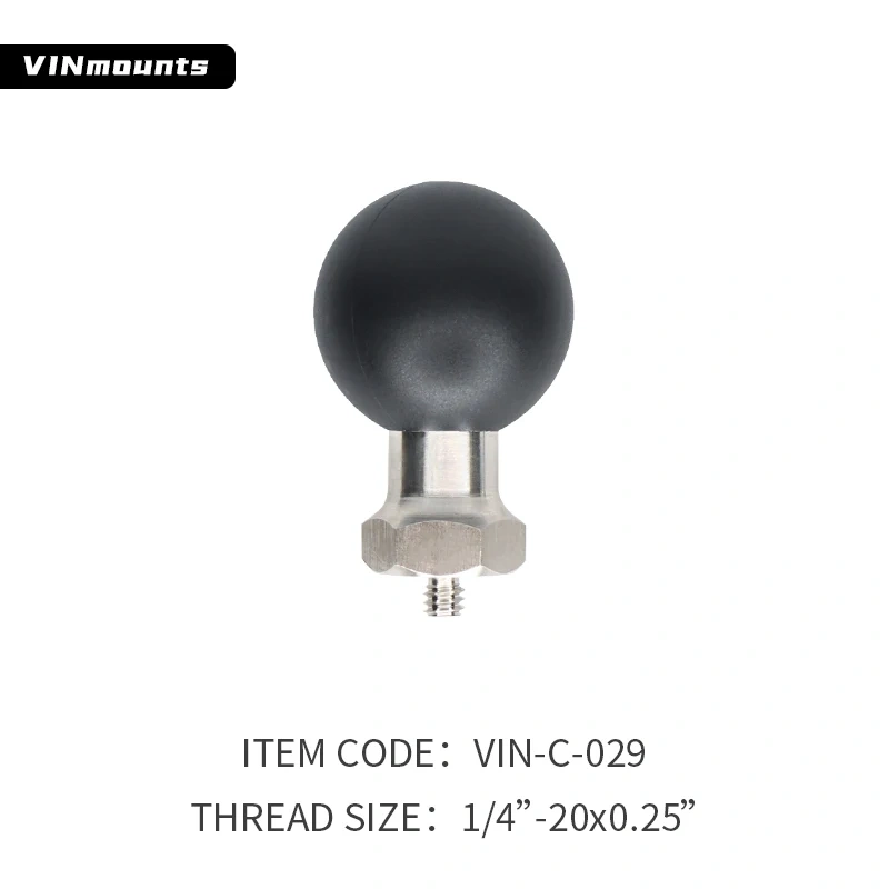 VIN mounts 1.5" Ball Base with different Fine Pitch Male Thread VIN-C-019 To VIN-C-033